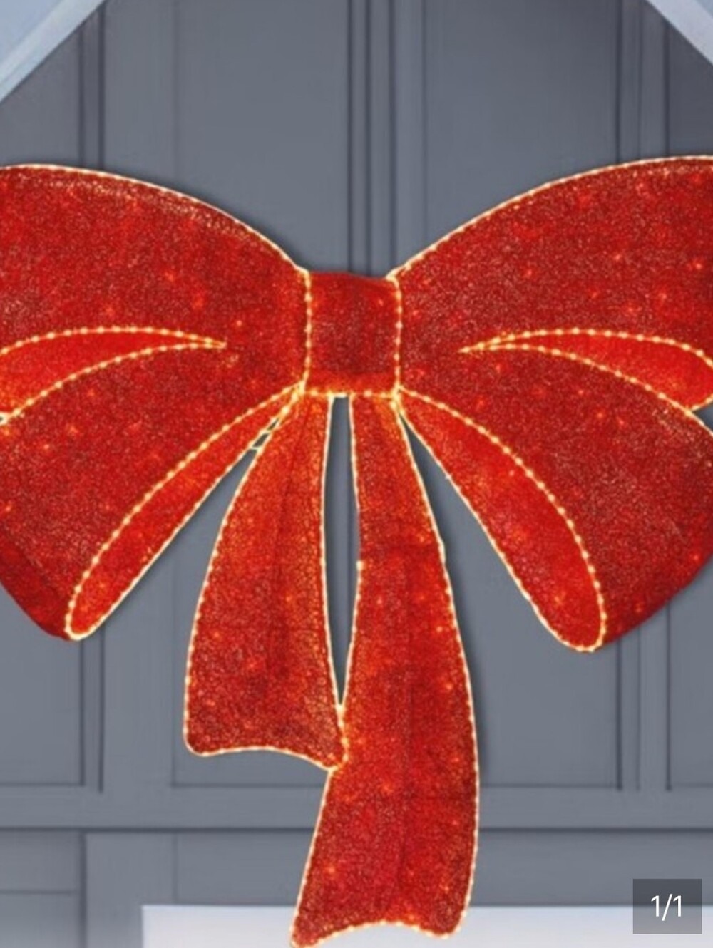 48" Red Bow with LED Twinkle Lights